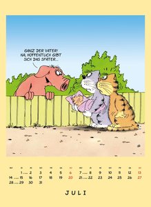 Uli Stein Tierisch großer Kalender 2025: Monatskalender für die Wand im Großformat