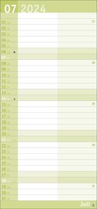Basic Planer für mich 2024. Praktischer Wandplaner mit 2 Spalten. Wandkalender mit Schulferien und 3-Monats-Ausblick. Terminkalender 2024 zum Eintragen.