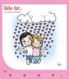 Liebe ist... 2025 - Wand-Kalender - 30x34 - Illustrationen - Paar