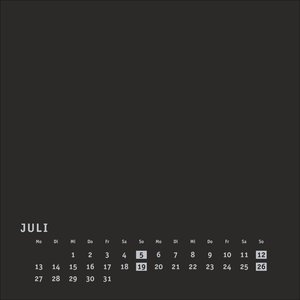 Premium-Bastelkalender schwarz klein 2026