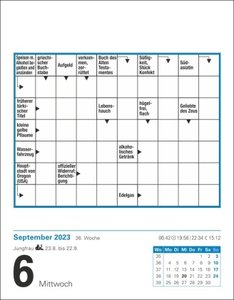 Kreuzworträtsel Tagesabreißkalender 2023. Kleiner Tischkalender mit täglichem Rätselspaß. Kalender zum Aufstellen im Kleinformat für Liebhaber aller gängigen Kreuzworträtsel.