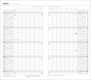 Monats-Taschenkalender, schwarz 2026