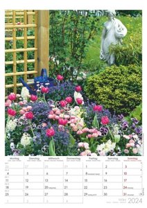 Traumgärten 2024 - Bildkalender A3 (29,7x42 cm) - Beautiful Gardens - mit Feiertagen (DE/AT/CH) und Platz für Notizen - Wandkalender - Gartenkalender