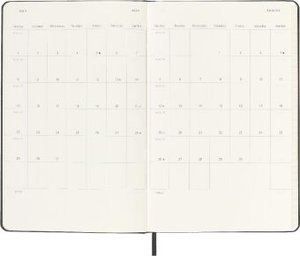 Moleskine 12 Monate Wochenkalender 2024, Large/A5, Schwarz