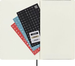 Moleskine 12 Monate Wochen Notizkalender 2024, Large/A5, Schwarz