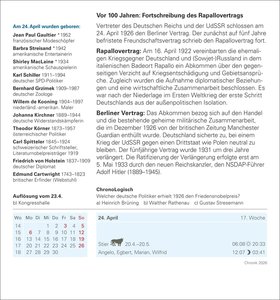 Chronik Tagesabreißkalender 2026 - Kulturkalender - Personen, Ereignisse, Schauplätze
