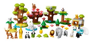 LEGO® DUPLO® 10975 - Wilde Tiere der Welt, Lern-Spielset mit Sound, 142 Teile