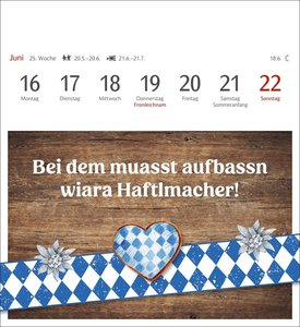 Bairische Sprüche - Do legst di nieda! Postkartenkalender 2025 - 53 deftige Sprüche auf Bairisch