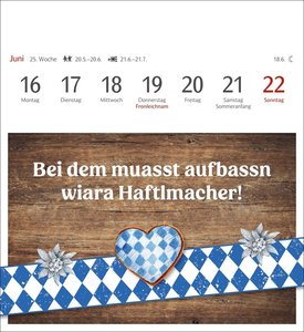 Bairische Sprüche - Do legst di nieda! Postkartenkalender 2025