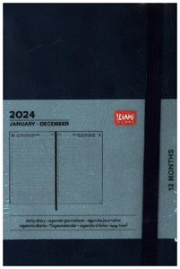 Tageskalender Medium - 2024 - Medium Daily Diary - 12M - Blue