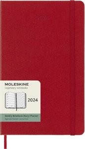 Moleskine 12 Monate Wochen Notizkalender 2024, Large/A5, Scharlachrot
