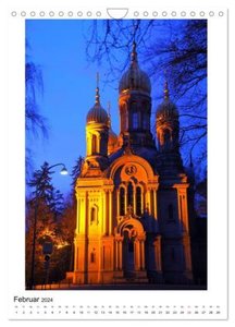 Wiesbaden - mit den Kirchen durch das Jahr (Wandkalender 2024 DIN A4 hoch), CALVENDO Monatskalender