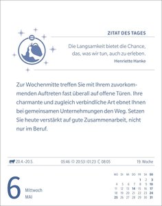 Wassermann Sternzeichenkalender 2026