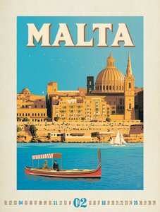 Travel Time - Reise-Plakate Kalender 2024