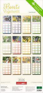 Bunte Vogelwelt Familienplaner 2026