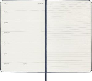Moleskine 12 Monate Wochen Notizkalender 2024, Large/A5, Saphir