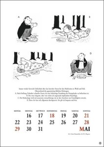 Loriot Heile Welt Kalender 2023. Humorvoller Wandkalender mit 24 Loriot Cartoons. Kultiger Halbmonatskalender 2023. 21x30 cm. Hochformat.