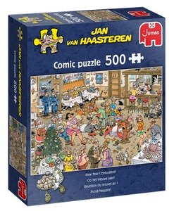 Jumbo 20034 - Jan van Haasteren, Prosit Neujahr, Comic-Puzzle, 500 Teile