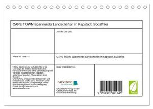 CAPE TOWN Spannende Landschaften in Kapstadt, Südafrika (Tischkalender 2025 DIN A5 quer), CALVENDO Monatskalender