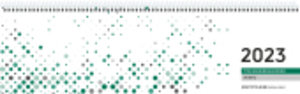 Tischquerkalender Perfo grün 2023 - 31,6x10,6 cm - 1 Woche 2 Seiten - Stundeneinteilung 7-20 Uhr - jeder Tag einzeln abtrennbar - 130-0013
