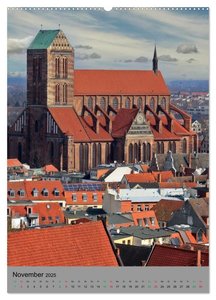 Wismar - Stadtspaziergang (hochwertiger Premium Wandkalender 2025 DIN A2 hoch), Kunstdruck in Hochglanz