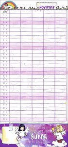 times&more Schutzengel Familienplaner 2024. Kalender mit 5 Spalten - praktischer Familienplaner für die Wand mit süßen Schutzengeln als Blickfang. Familienkalender 2024.