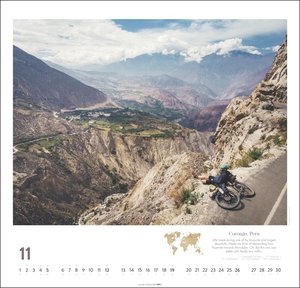 Bikepacking Kalender 2023. Mit dem Rad um die Welt. Großer Wandkalender 2023 mit tollen Fotos von Radtouren rund um den Globus. Fotokalender für alle Fahrradbegeisterten.