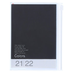 MARK'S 2021/2022 Taschenkalender A6 vertikal, COLORS, Black