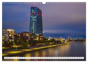 Frankfurt am Main - at night (Wandkalender 2024 DIN A3 quer), CALVENDO Monatskalender