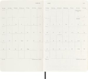 Moleskine 12 Monate Wochen Notizkalender Deutsch 2025, Large/A5
