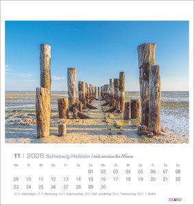Schleswig-Holstein Postkartenkalender 2026