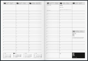 Wochenkalender, Buchkalender, 2024, Modell 781, Baladek-Einband, schwarz