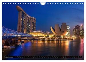 Städte Südostasiens - Singapur & Kuala Lumpur (Wandkalender 2024 DIN A4 quer), CALVENDO Monatskalender