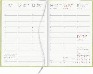 Wochenbuch grün 2023 - Bürokalender 14,6x21 cm - 1 Woche auf 2 Seiten - 128 Seiten - mit Eckperforation - Notizbuch - Blauer Engel - 766-0713