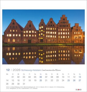 Schleswig-Holstein Postkartenkalender 2026