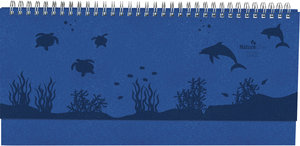 Tisch-Querkalender Nature Line Ocean 2025 - Tisch-Kalender - Büro-Kalender quer 29,7x13,5 cm - 1 Woche 2 Seiten - Umwelt-Kalender - mit Hardcover