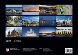 Helsinki 2022 - Black Edition - Timokrates Kalender, Wandkalender, Bildkalender - DIN A3 (42 x 30 cm)