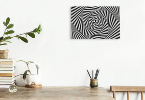 Premium Textil-Leinwand 45 cm x 30 cm quer Zebra-Illusion