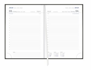 Tages-Cheftimer A5, schwarz Kalender 2022