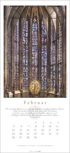 Kirchenfenster Kalender 2024. Kunstschätze aus europäischen Kathedralen in einem großen Wandkalender. Fotokalender im Großformat zeigt die Fenster in allen Details.