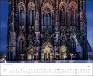 Köln bei Nacht 2023 – Wandkalender 52 x 42,5 cm – Spiralbindung