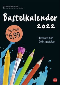 Bastelkalender schwarz A4 2022