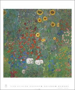 Gustav Klimt Edition Kalender 2024. Hochwertiger Wandkalender mit den detailreichen und eleganten Gemälden des Wiener Jugendstils. Großer Kunst-Kalender 2024. 46x55 cm.