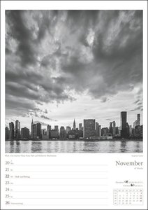 New York Wochenplaner 2023. Praktischer Foto-Wandkalender mit Schwarz-Weiß-Aufnahmen des Big Apple und viel Platz für Organisatorisches. Dekorativer Kalender und Terminplaner 2023.