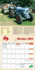Faszinierende Traktoren 2024  - Monats-Wandkalender zum Aufhängen, 30,0 x 30,0 cm