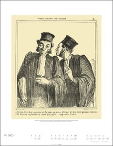 Honoré Daumier Die Juristen Kalender 2023. Witziger Wandkalender mit Juristen-Karikaturen auf Deutsch und Französisch. Kunst-Kalender mit Meisterwerken des bissigen Humors