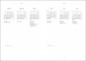 Marble Bullet Journal A5 Taschenkalender 2024. Organisation im stressigen Alltag mit dem praktischen Kalender im Buchformat. Diary A5 in schönem Design. Kalender mit Punktraster, Leseband und Gummiband.