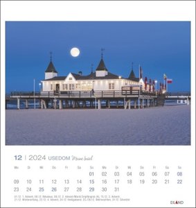 Usedom Postkartenkalender 2024. Traumhafter Fotokalender im Postkartenformat. Idyllische Inselfotos in einem kleinen Kalender zum Aufstellen und Aufhängen.