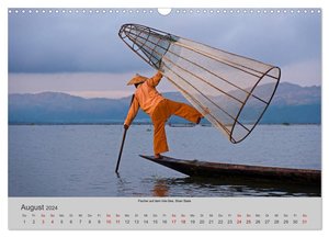 Myanmar 2024 (Wandkalender 2024 DIN A3 quer), CALVENDO Monatskalender