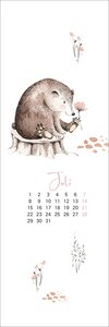 Waldtiere Lesezeichen & Kalender 2024. Süße Tierbilder in einem praktischen kleinen Kalender - die perfekte kleine Aufmerksamkeit für Bücherwürmer und Tierfreunde! Format 6 x 18 cm.